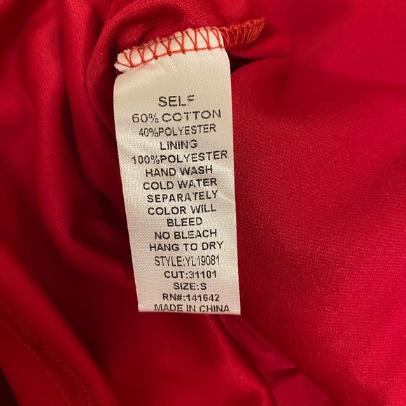 NWT Red Valentines Dress Ya Los Angeles Size Small - Picture 7 of 7